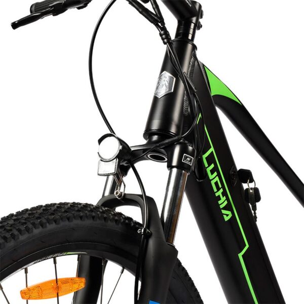 Bicicleta eléctrica MTB Spica verde 27.5" con frenos hidráulicos - Imagen 2