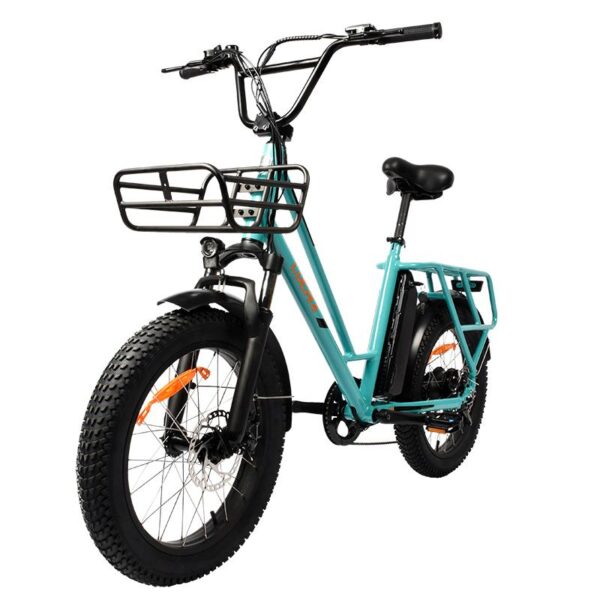 Fat ebike eléctrica tauro azul 20" con frenos de disco - Imagen 3