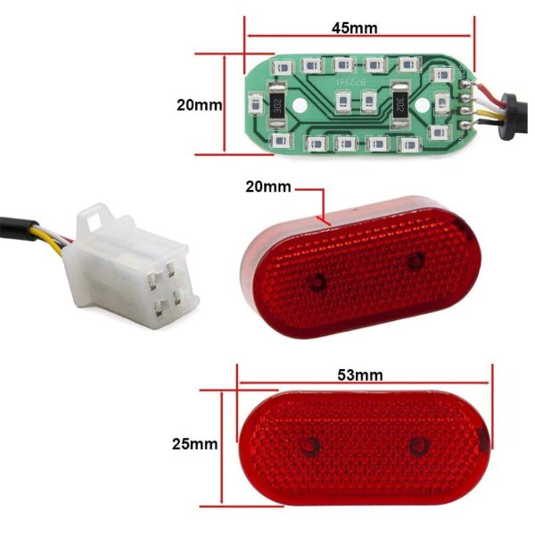 Luz trasera guardabarros 5-70V para Smartgyro Speedway/Rockway/Crossover - Imagen 2