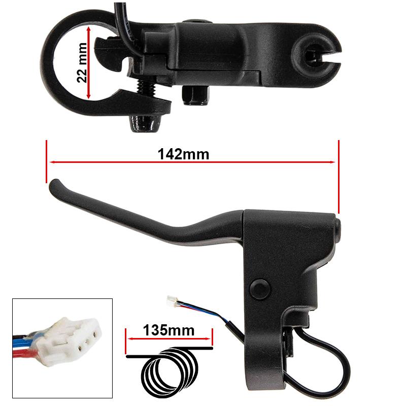 Maneta de freno con hall sin tensor L para Xiaomi - Conector JST ZH - Imagen 2