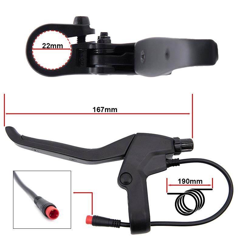 Maneta de freno con sensor y tensor L para Smartgyro - Conector waterproof - Imagen 2