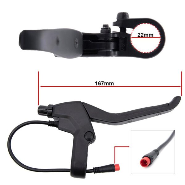 Maneta de freno con sensor y tensor para Ecoxtrem - Conector waterproof - Imagen 2