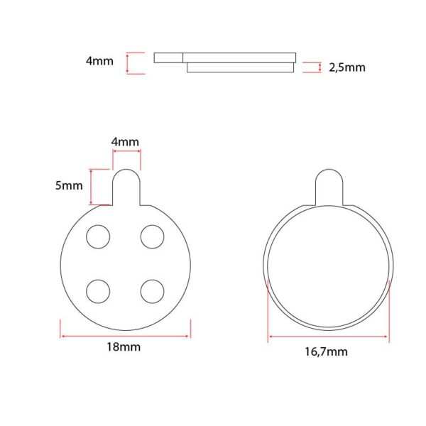 CT003-S pastilla sinterizada para Xiaomi [Ewheel] - 2 juegos - Imagen 2