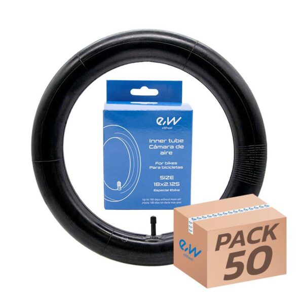 Cámara de aire 18x2.125 Ewheel - válvula recta ESPECIAL EBIKE - 50uds