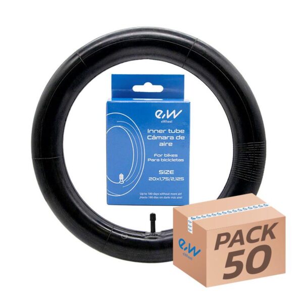 Cámara de aire 20x1.75/2.125 Ewheel - válvula recta - 50uds