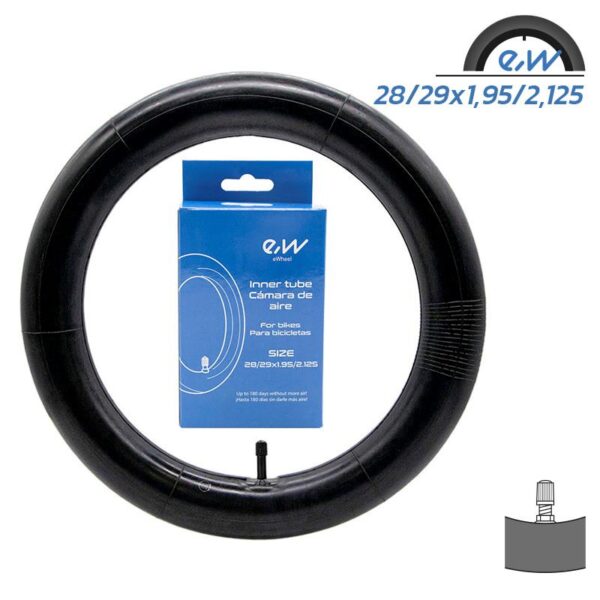Cámara de aire 28/29x1.95/2.125 Ewheel - válvula recta
