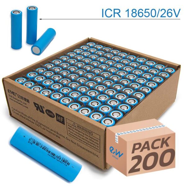 Celda 18650 2.55A/h 3C [EVE] - 200 uds