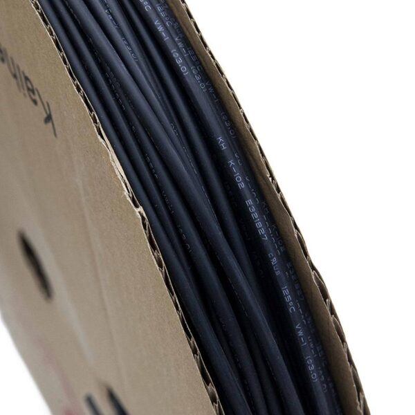 Termorretráctil negro para cable - 3mm x 200M
