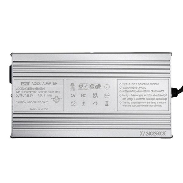 Cargador 52V (salida 58,8v) 7A conector GX16 [Ewheel]