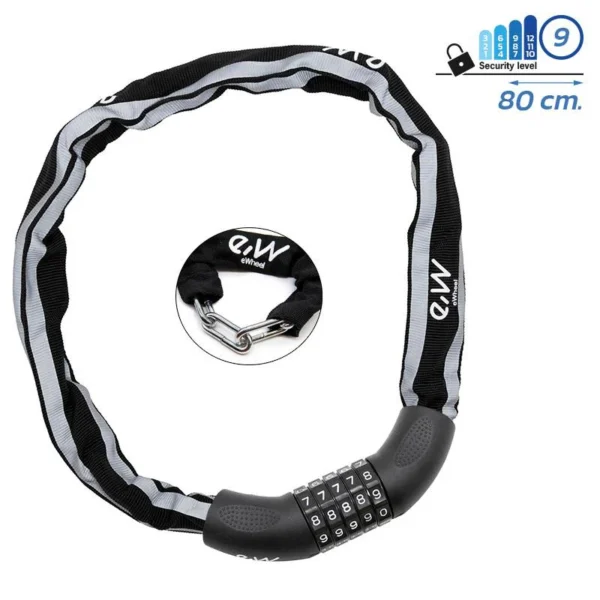 Candado EWLK017 de cadena con funda reflectante - Imagen 2