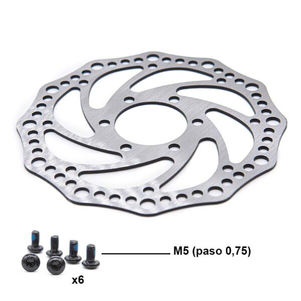 Disco de freno R6,2 140mm 6H plata - 48mm