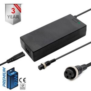 Cargador premium 60v (salida 66.4v)  2A conector Gx16 [Ewheel]